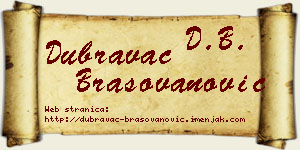 Dubravac Brašovanović vizit kartica